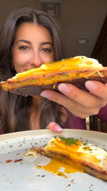 Candied Croissant Croque Madame