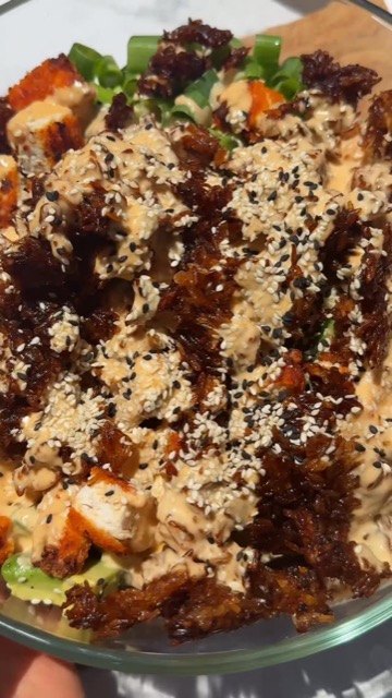 Sweet Chili Chicken Crispy Rice Salad